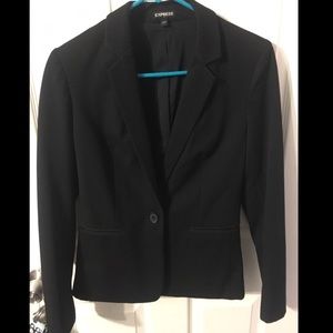 Express Notch Collar One Button Blazer